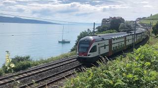 Trafic ferroviaire dans le Lavaux et à StGingolph [upl. by Crabb]