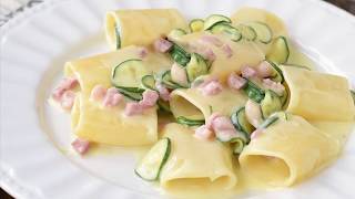 PASTA ZUCCHINE PANCETTA RICETTA VELOCE [upl. by Conlin807]