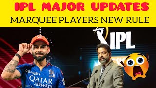 IPL NEW UPDATES  Marquee Players New Rule In IPL Mega Auction 2024। cricket ipl viratkohli msd [upl. by Griff]