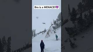 No Caution on a POW Day😂 snowski wintersport snowskiing skiing skiseason wintergames [upl. by Job]