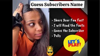 Guess Subscribers Names ‘Part 2’ 😎  Let’s Play  Join Fast livestreams games online [upl. by Osborne]