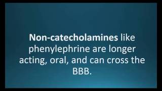 noncatecholamines Pharmcabulary for Memorizing Pharmacology Chapter 5 Neuro Flashcard [upl. by Aihseyn]