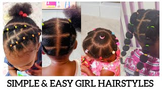 20 Simple and Easy Girl Hairstyles  Cute Kids Natural HairstylesToddler Hair Black Girl Hairstyle [upl. by Meesak925]