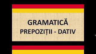 Invata germana  rapid si usor  GRAMATICA  PREPOZITII DATIV [upl. by Eleanora]