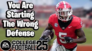 Why You are Starting the WRONG Defense in College Football 25 [upl. by Geer]