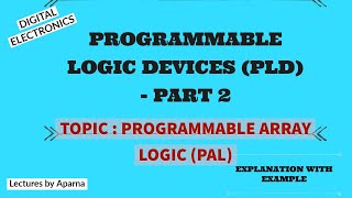 PROGRAMMABLE LOGIC DEVICES  PLD   PART 2  PROGRAMMABLE ARRAY LOGIC PAL EXPLANATION WITH EXAMPLE [upl. by Marmawke]