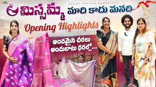 Grand Opening Missamma Handlooms Beautiful Sarees Collection and Affordable prices Rajahmundry [upl. by Kaile994]