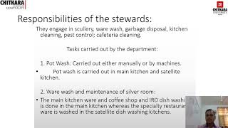 Kitchen Stewarding Importance and Records Maintained [upl. by Herrle472]