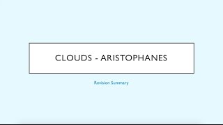 Aristophanes Clouds Summary Part 1 [upl. by Ahsenav]