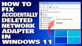 How To Fix Accidentally Deleted Network Adapter in Windows 1110 Solution [upl. by Caresa810]