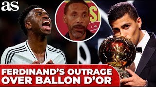 FERDINANDS outrage over BALLON DOR awarded to RODRI instead of VINICIUS [upl. by Tiler]