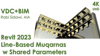 Revit 2023 LineBased Muqarnas w Shared Parameters [upl. by Zelazny89]