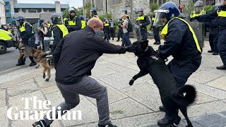 Farright violence spreads to Plymouth [upl. by Lezlie222]