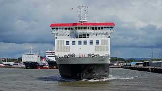 BEN MY CHREE departing Heysham for Douglas on 6th August 2023 [upl. by Alwyn483]