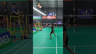 Backhand smash shots shorts badminton caulong badmintonchina highlights [upl. by Naillil]