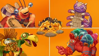 Fire Haven  All Monsters Sounds and Animations  My Singing Monsters [upl. by Fernyak]