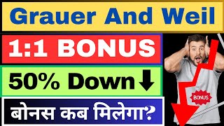 Grauer And Weil India  50 Crashed reason today GrauerWeilIndia bonusshare [upl. by Dosh]