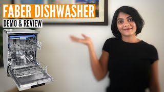 FABER DISHWASHER DEMO AND REVIEW  How to use a dishwasher IN INDIA  FFSD 8PR 14S [upl. by Havot]