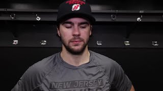 Hischier Mercer Keefe talk after 60 win at Vancouver [upl. by Tews]