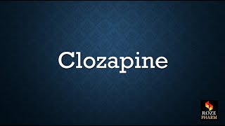 Clozapine pronunciation schizophrenia drug bipolar medicine How to say Roze Pharm [upl. by Tallie]