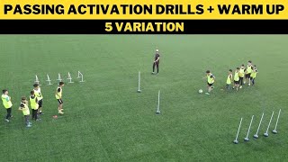 Passing Activation Drills  Warm UP  4 Variation  FootballSoccer Drill [upl. by Resor351]