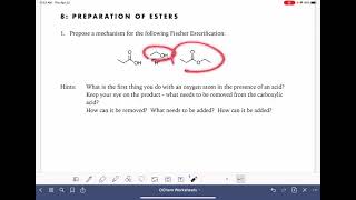 15a Fischer esterification mechanism [upl. by Hadley]