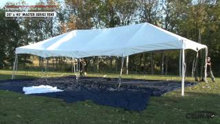 20 x 40 Master Series Frame Tent  Installation Procedure [upl. by Hanaj]