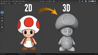 Blender Image to 3D Model  Beginner Tutorial [upl. by Bourgeois757]