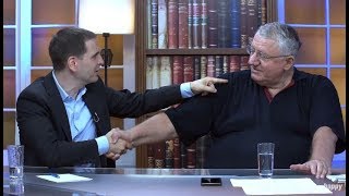 Dr Seselj i Milos Jovanovic se opkladili u emisiji ko ce nakon izbora uci u parlament [upl. by Iel]