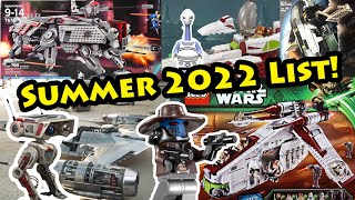 LEGO Star Wars Summer 2022 Rumored Set List [upl. by Opalina]