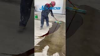 Floor Paint Demonstration Video epoxy [upl. by Enwahs]