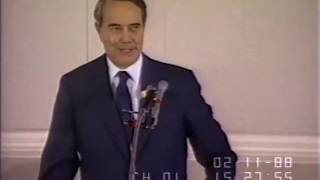 Bob Dole Campaign Speech 1988 [upl. by Natanoj]