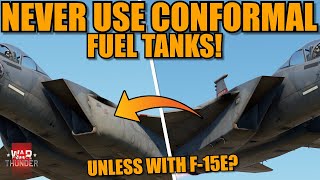 WHY YOU should NEVER use CONFORMAL FUEL TANKS in your F15 EAGLE NUMBERS showing WHY  War Thunder [upl. by Nyvar]