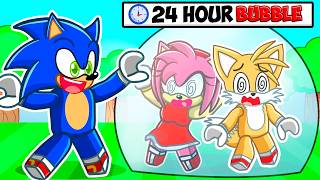 Sonic Locks FRIENDS in 24 HOUR BUBBLE in Roblox [upl. by Oznola391]