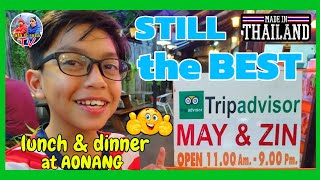 FIRST CHOICE HALAL FOOD IN AONANG  MAY amp ZIN  KRABI THAILAND [upl. by Cimah337]