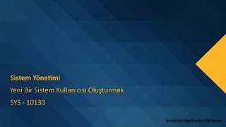 SYS 10130  SYST03  Yeni bir sistem kullanıcısı oluşturma [upl. by Yerag]