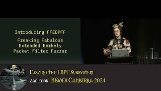 Fuzzing the EBPF Subsystem Zac Ecob  BSides Canberra 2024 [upl. by Nieberg780]