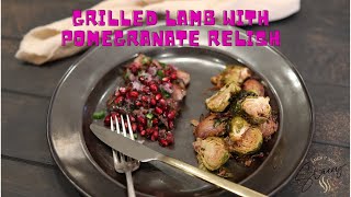 Bobby Flays Grilled Lamb Tenderloin with Pomegranate Relish Recipe [upl. by Rahs]