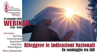 Rileggere le INDICAZIONI NAZIONALI  Un sondaggio tra IdR [upl. by Odlanra]