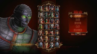 Mortal Kombat 9  Expert Arcade Ladder Ermac3 RoundsNo Losses [upl. by Prosser]