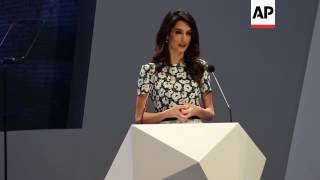 Amal Clooney speaks at 5th ICGF in Sharjah [upl. by Giffy]