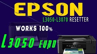 Reset Epson L3050 L3070  Epson L3050 L3070 Adjustment Program works 100 [upl. by Fredelia]