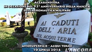 Alzabandiera per il 93° anniversario della nascita dellAeronautica militare [upl. by Dennard959]