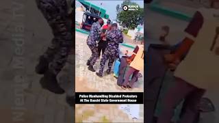 ‪Police Manhandling Disabled Protesters At The Bauchi State Government House ‬ [upl. by Nodnal877]