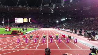 Mens 100m Final  London 2012 Olympics [upl. by Higginson588]