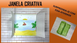 ATIVIDADE DE ARTE  JANELA CRIATIVA  Desenho [upl. by Auhsohey]