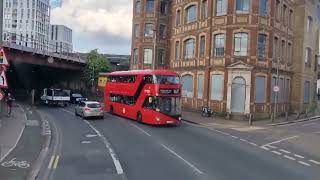 London Bus Reouts 452 From Vauxhall bus station to Ladbroke Grove Sainsburys [upl. by Nerte]