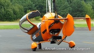 Private AutoGyro DMGBD Takeoff  BerlinGatow 08092013 [upl. by Ennirak]