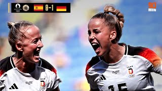 Deutschland vs Spanien  10  Zusammenfassung  Olympia 2024 Frauenfußball  deutschland spanien [upl. by Adall]