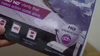 videocon d2h HD set top box Unboxing  videocon d2h hd pack  videocon d2h hd box [upl. by Adlay969]